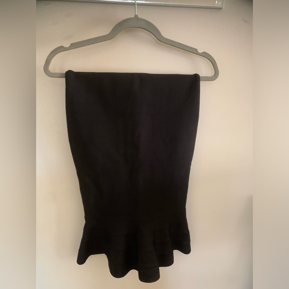 Herve leger black pencil skirt with flare bottom